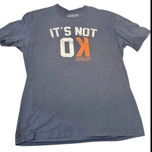 Baseballism T Shirt It’s Not OK Gray Short Sleeve XL